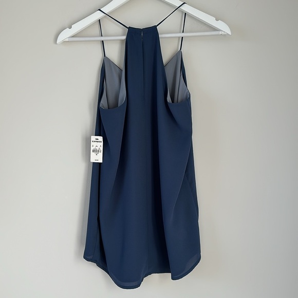 Express Barcelona Tank Top BUNDLE Office Workwear Business Layering Blue White - Picture 8 of 16